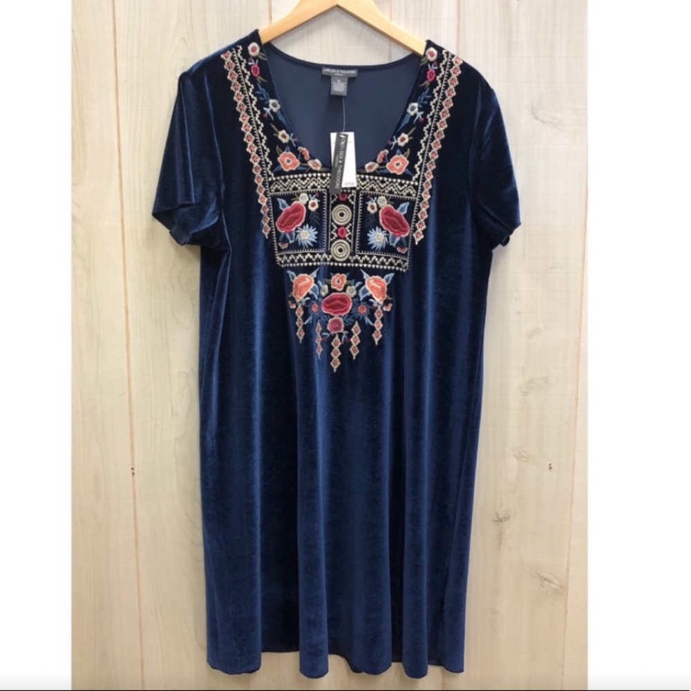 NWT Chelsea & Theodore Velour Dress XL